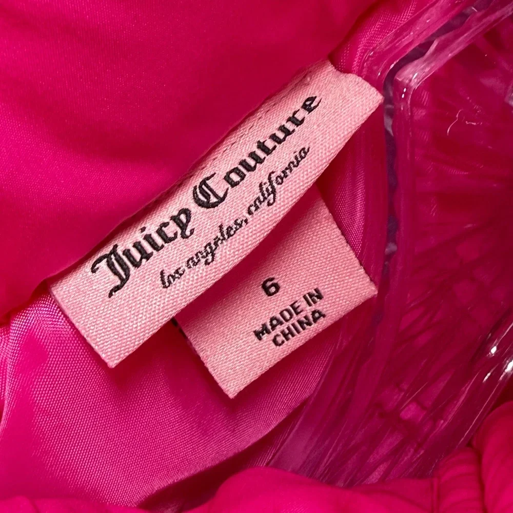 Juicy Couture Cargo Sweatpants Puffer Vest Girls 6 Pink Streetwear Outfit Set